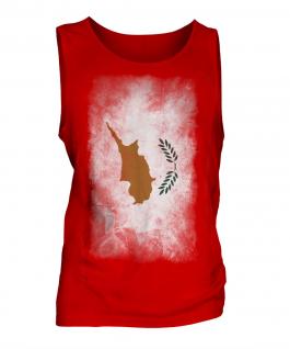 Cyprus Faded Flag Mens Vest