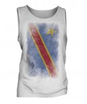 Democratic Rep. Of Congo Faded Flag Mens Vest