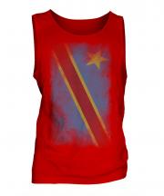 Democratic Rep. Of Congo Faded Flag Mens Vest
