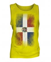 Dominican Republic Faded Flag Mens Vest