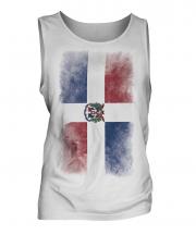 Dominican Republic Faded Flag Mens Vest