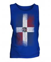 Dominican Republic Faded Flag Mens Vest