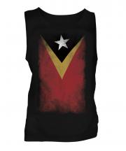 East Timor Faded Flag Mens Vest