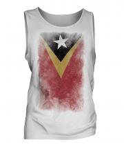 East Timor Faded Flag Mens Vest
