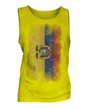 Ecuador Faded Flag Mens Vest