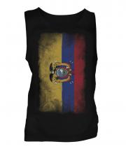 Ecuador Faded Flag Mens Vest