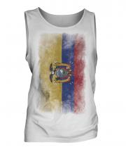 Ecuador Faded Flag Mens Vest