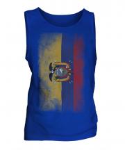 Ecuador Faded Flag Mens Vest