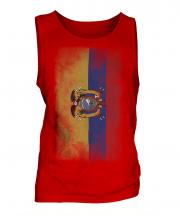 Ecuador Faded Flag Mens Vest