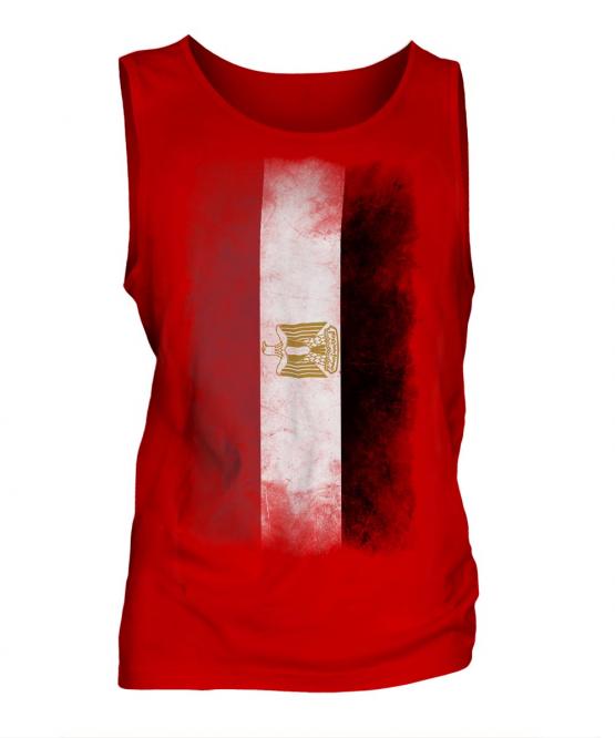 Egypt Faded Flag Mens Vest