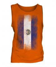 El Salvador Faded Flag Mens Vest