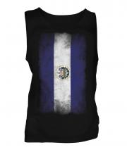 El Salvador Faded Flag Mens Vest