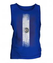 El Salvador Faded Flag Mens Vest