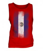 El Salvador Faded Flag Mens Vest