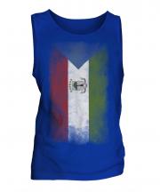 Equatorial Guinea Faded Flag Mens Vest