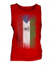 Equatorial Guinea Faded Flag Mens Vest