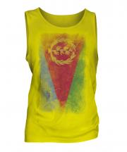 Eritrea Faded Flag Mens Vest