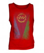 Eritrea Faded Flag Mens Vest