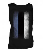 Estonia Faded Flag Mens Vest