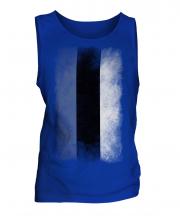 Estonia Faded Flag Mens Vest
