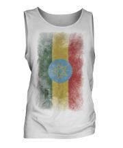 Ethiopa Faded Flag Mens Vest