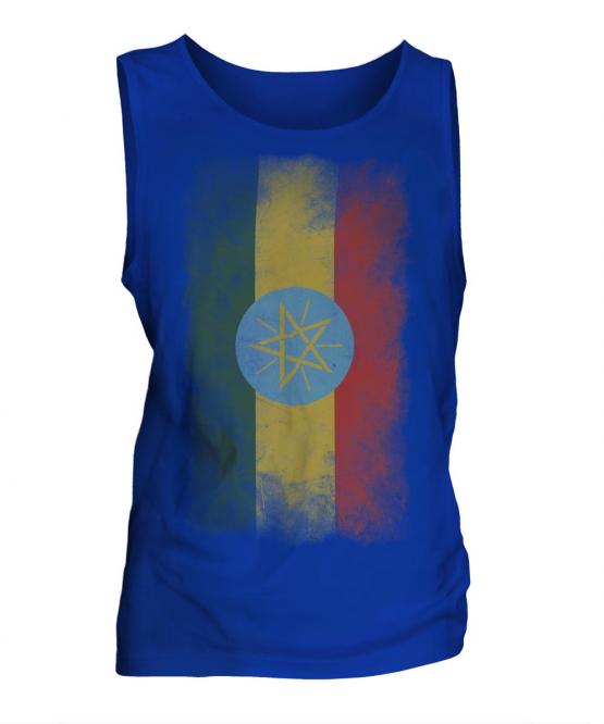 Ethiopa Faded Flag Mens Vest
