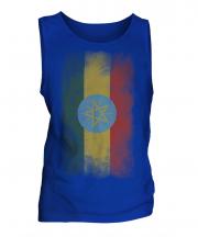 Ethiopa Faded Flag Mens Vest