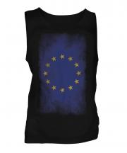 European Union Faded Flag Mens Vest