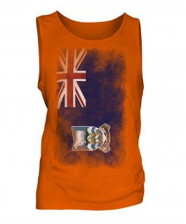 Falkland Islands Faded Flag Mens Vest