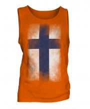 Finland Faded Flag Mens Vest