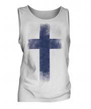 Finland Faded Flag Mens Vest