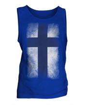 Finland Faded Flag Mens Vest