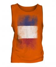 France Faded Flag Mens Vest