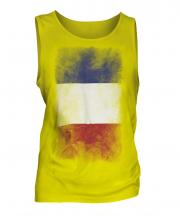 France Faded Flag Mens Vest