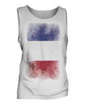 France Faded Flag Mens Vest