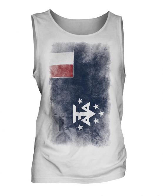 French Southern And Antarctic Lands Faded Flag Mens Vest