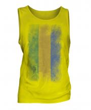 Gabon Faded Flag Mens Vest