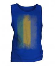 Gabon Faded Flag Mens Vest