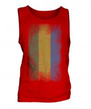 Gabon Faded Flag Mens Vest