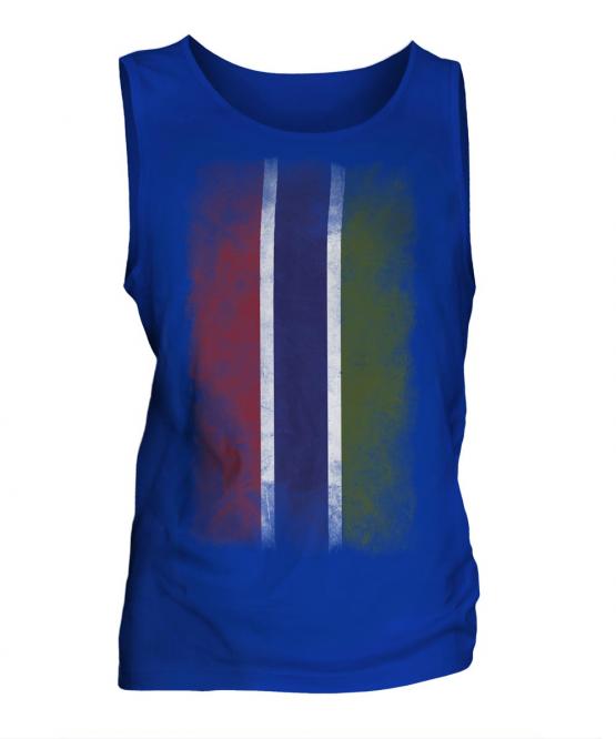 Gambia Faded Flag Mens Vest