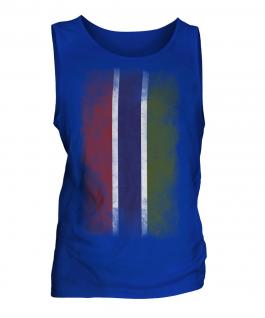 Gambia Faded Flag Mens Vest