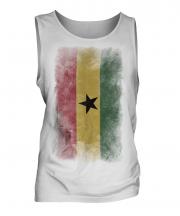 Ghana Faded Flag Mens Vest