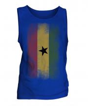 Ghana Faded Flag Mens Vest