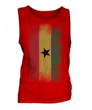Ghana Faded Flag Mens Vest