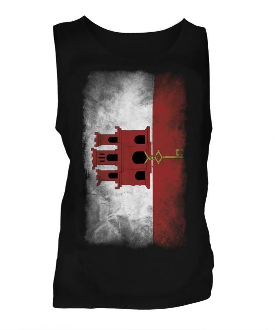 Gibraltar Faded Flag Mens Vest