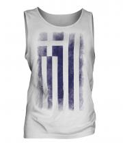 Greece Faded Flag Mens Vest