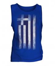 Greece Faded Flag Mens Vest