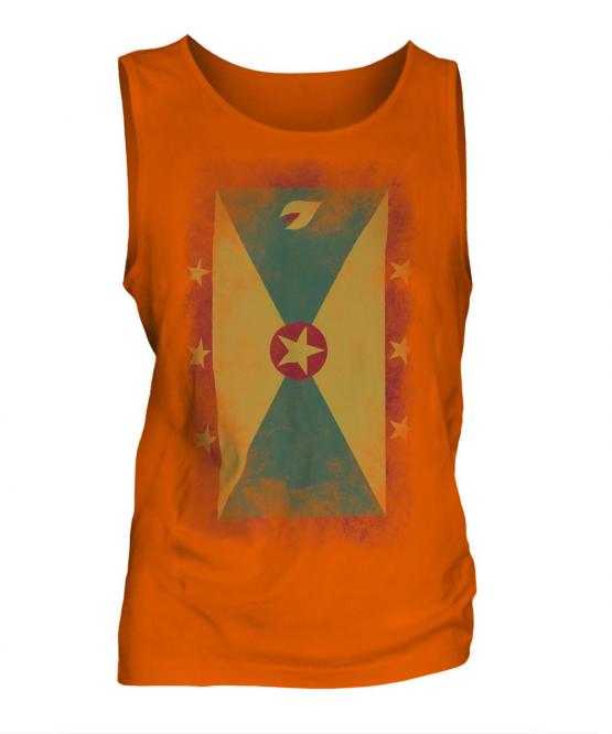 Grenada Faded Flag Mens Vest