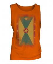 Grenada Faded Flag Mens Vest