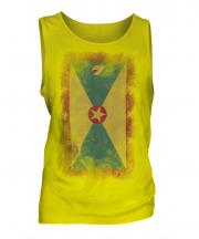 Grenada Faded Flag Mens Vest